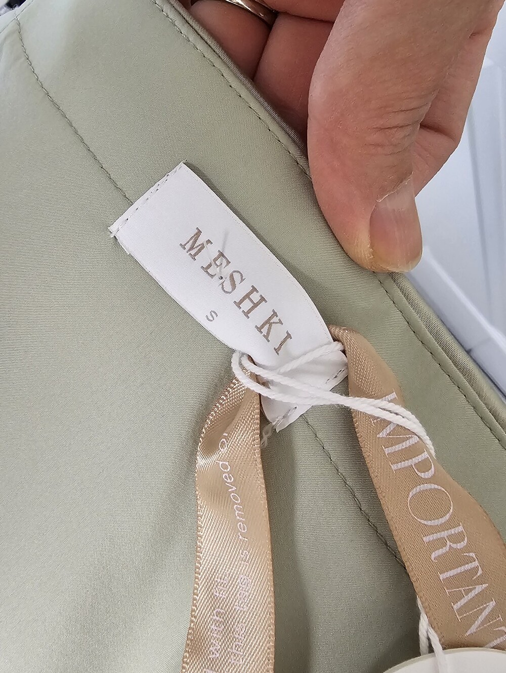 New Meshki Jasmine Strapless Satin Maxi Dress - Sage Size S $255 - Picture 10 of 14